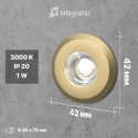 Integrator IT-723 GO STRAIGHT Светильник светодиодный Золотой для подсветки лестницы