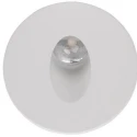 Белый круглый встраиваемый светодиодный светильник на лестницу