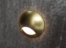 Влагозащищённый круглый светильник золото Integrator Aura IT-007-Gold IP-65