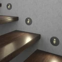 Встраиваемый круглый светильник Steps S1717-BL-WW чёрный для лестницы