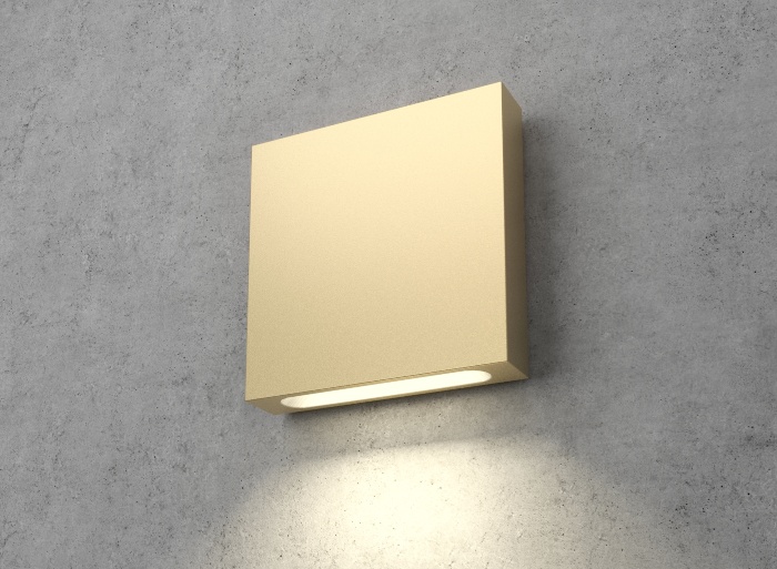 Золотой светодиодный квадратный светильник для лестницы Integrator IT-001 Uno Gold