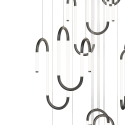 Большая люстра с витиеватыми подвесами IT-Lightbend