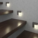 Чёрные встраиваемые светодиодные светильники для подсветки лестницы и ступеней