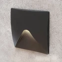 Чёрный встраиваемый квадратный светильник для лестницы