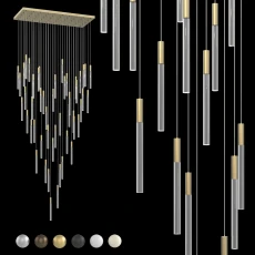 Длинная люстра на прямоугольном основании IT-Laser-Rectangle-130x55