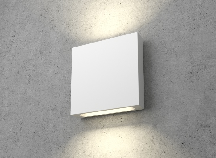 Белый квадратный встраиваемый в стену светодиодный светильник Integrator IT-002 White