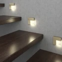 Встраиваемые бронзовые светильники для подсветки лестницы