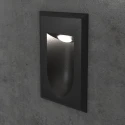 Прямоугольный чёрный светильник для лестницы