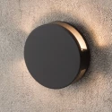 Чёрный круглый светильник для подсветки лестницы