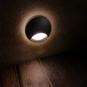 Серый круглый светильник Integrator IT-007 GR AURA для подсветки лестницы