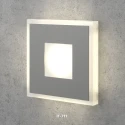 Серый квадратный встраиваемый светильник