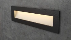 Прямоугольный чёрный светильник на лестницу Integrator IT-772-Black