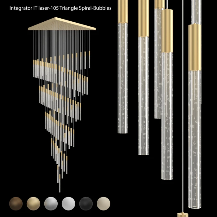 Большая люстра IT-Laser-Triangle-Bubbles-Spiral