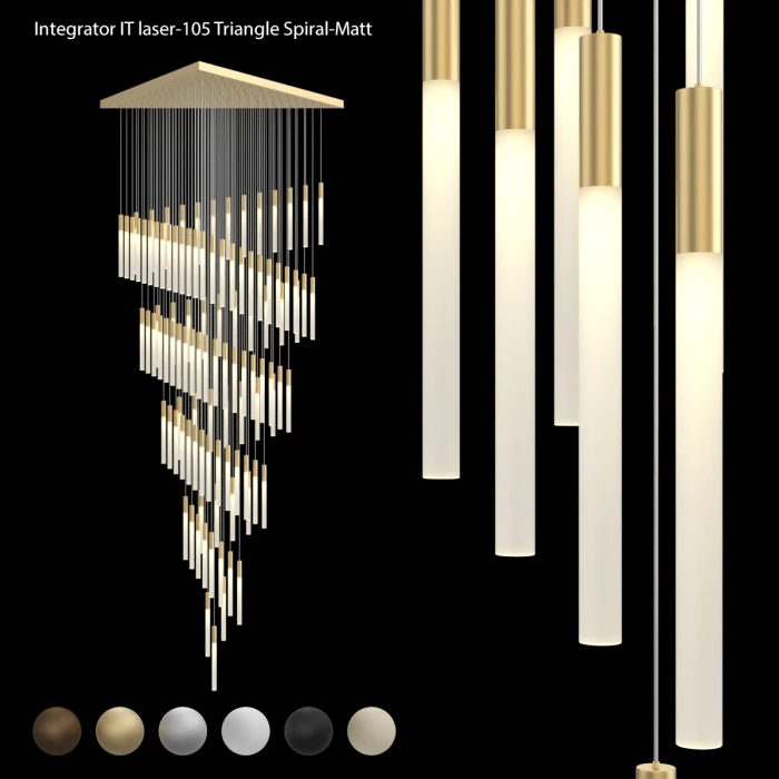 Люстра матовая IT-Laser-Triangle-Matt-Spiral
