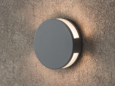 Серый круглый светильник для лестницы Integrator OREOL IT-022 GR