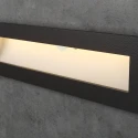 Чёрный прямоугольный светильник с датчиком движения для подсветки лестницы