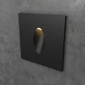 Чёрный квадратный светильник для лестницы Integrator IT-715-Black