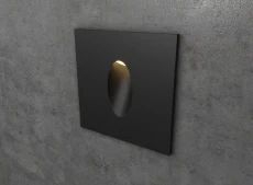 Чёрный квадратный светильник для лестницы Integrator IT-715-Black