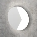 Белый круглый светодиодный встраиваемый в стену светильник