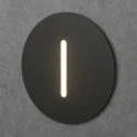 Чёрный круглый встраиваемый светодиодный светильник для подсветки лестницы в доме