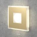 Золотой квадратный встраиваемый в стену светильник