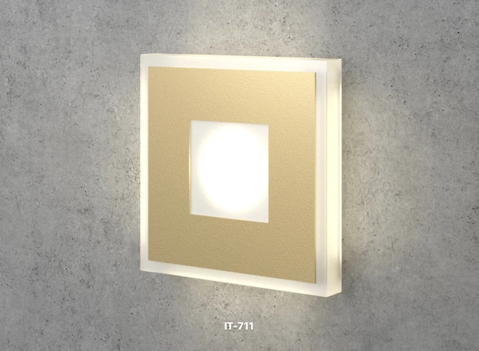 Integrator IT-711-Gold OREOL Золотой светильник светодиодный для подсветки лестницы