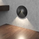 Чёрный круглый светильник для лестницы Integrator IT-750-Black