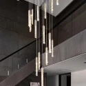 Высокая подвесная светодиодная люстра для лестницы Integrator Crystal Rain IT-681