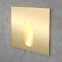 Золотой встраиваемый в стену светодиодный светильник квадратный для освещения лестницы и ступеней