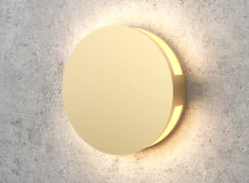 Золотой влагозащищённый круглый светильник Integrator IT-022 GO OREOL