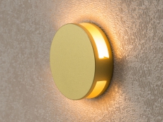 Золотой влагозащищённый круглый светильник Integrator IT-022 GO OREOL