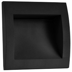 Квадратный чёрный уличный светильник Lightstar ESTRA 383672