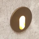 круглый бронзовый светильник для подсветки лестницы