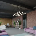 Подвесной светильник Integrator Mesh of pipes with balls, LED шары