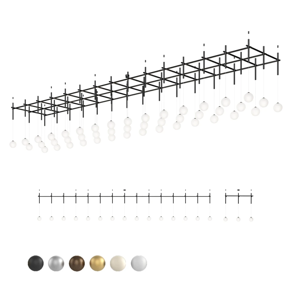 Люстра Mesh of pipes 96 для столовой