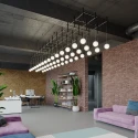 Подвесной светильник Integrator Mesh of pipes with balls, LED шары