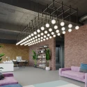 Подвесной светильник Integrator Mesh of pipes with balls, LED шары