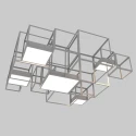 Большая световая кубическая инсталляция IT-CubNet