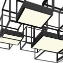 Большая световая кубическая инсталляция IT-CubNet