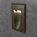Бронзовый прямоугольный светильник на лестницу