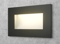 Прямоугольный чёрный светильник на лестницу Integrator IT-764-Black