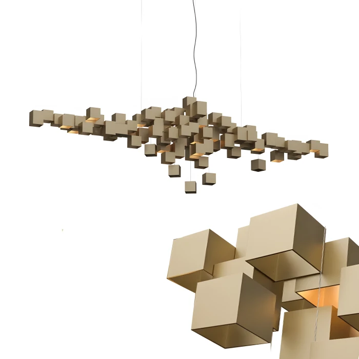 Большая люстра IT Horizont cubes chandelier, LED, кубы Большая люстра IT Horizont cubes chandelier, LED, кубы