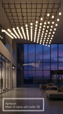 Подвесной светильник Mesh of pipes with balls-112