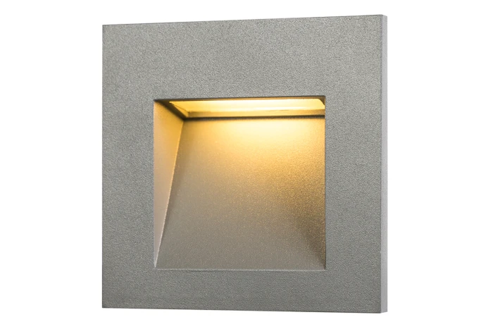 Серый квадратный встраиваемый светильник Integrator Stairs Light IT-760-Gray