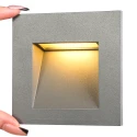 Серый квадратный встраиваемый светильник Integrator Stairs Light IT-760-Gray